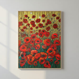 Czerwone Maki - Oryginalny Obraz - 50x70 cm