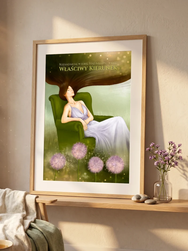 Rozsiądź się Wygodnie - Plakat Malowany Cyfrowo