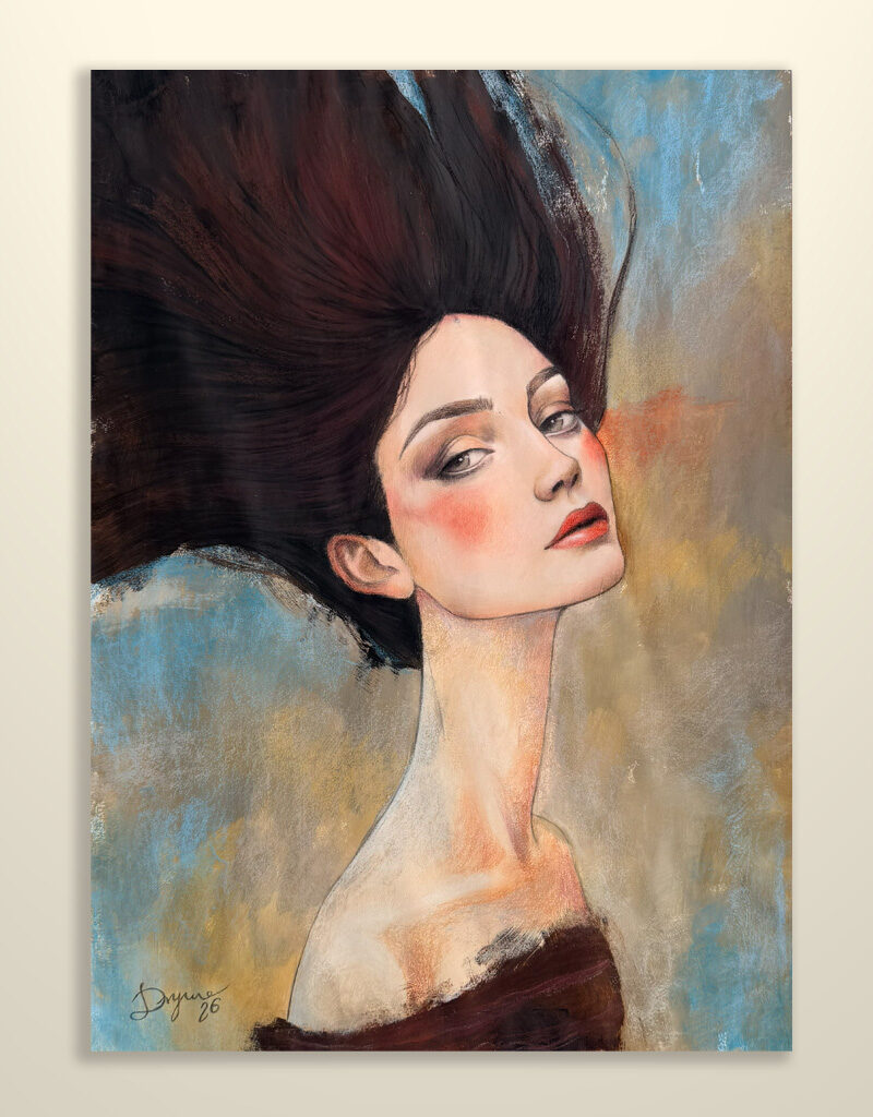 Czekam - Oryginalny Obraz - 50x70 cm