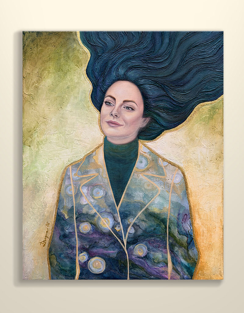 W płaszczu nocy - Oryginalny Obraz - 40x50 cm